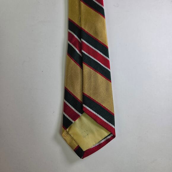 Vintage Repp Stripe Tie by Reis for Dayton’s Northbriar Shop Gold 4.25” Wide - Picture 6 of 7